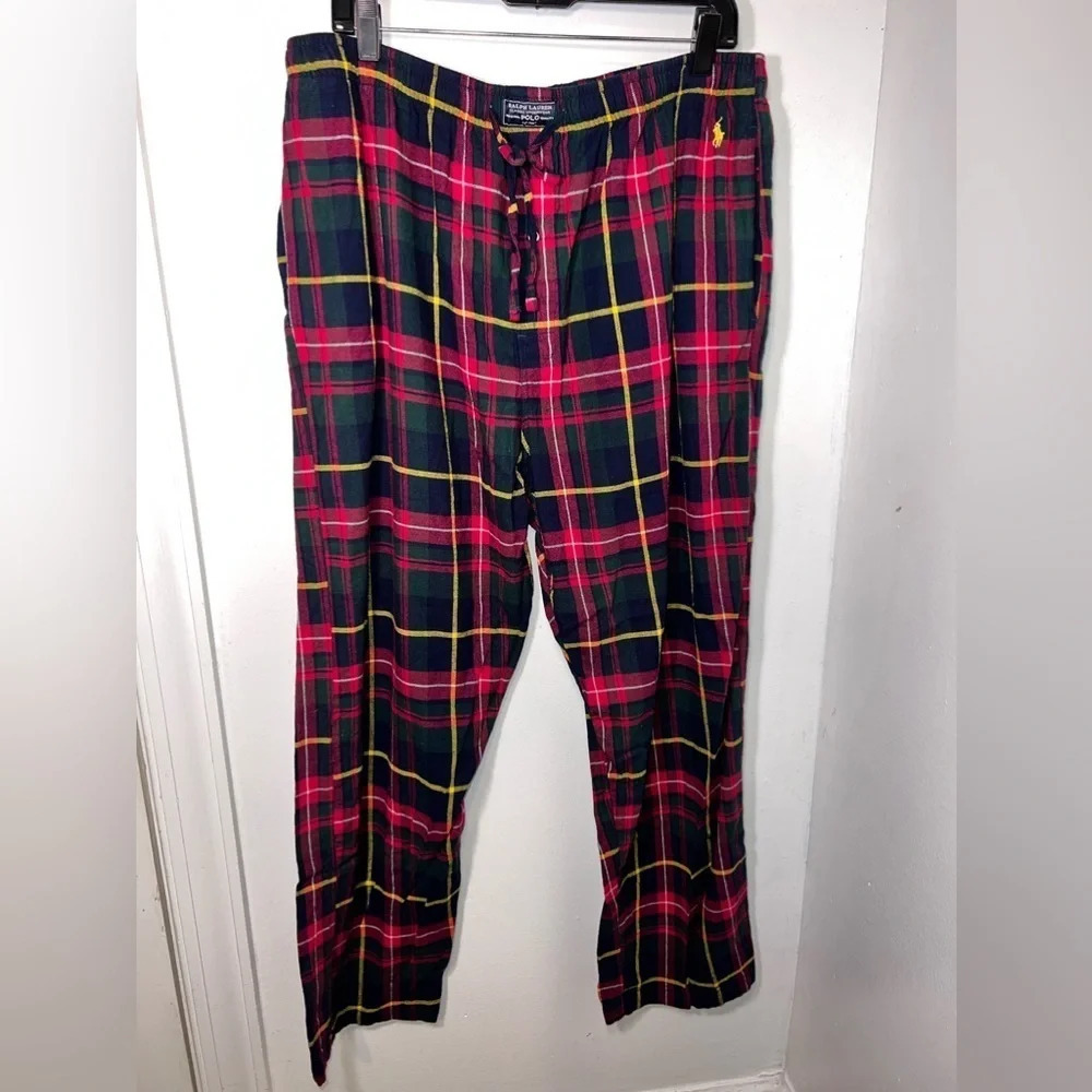 Polo Ralph Lauren,XL, plaid print‎ elastic waist,drawstring, button fly pocketed